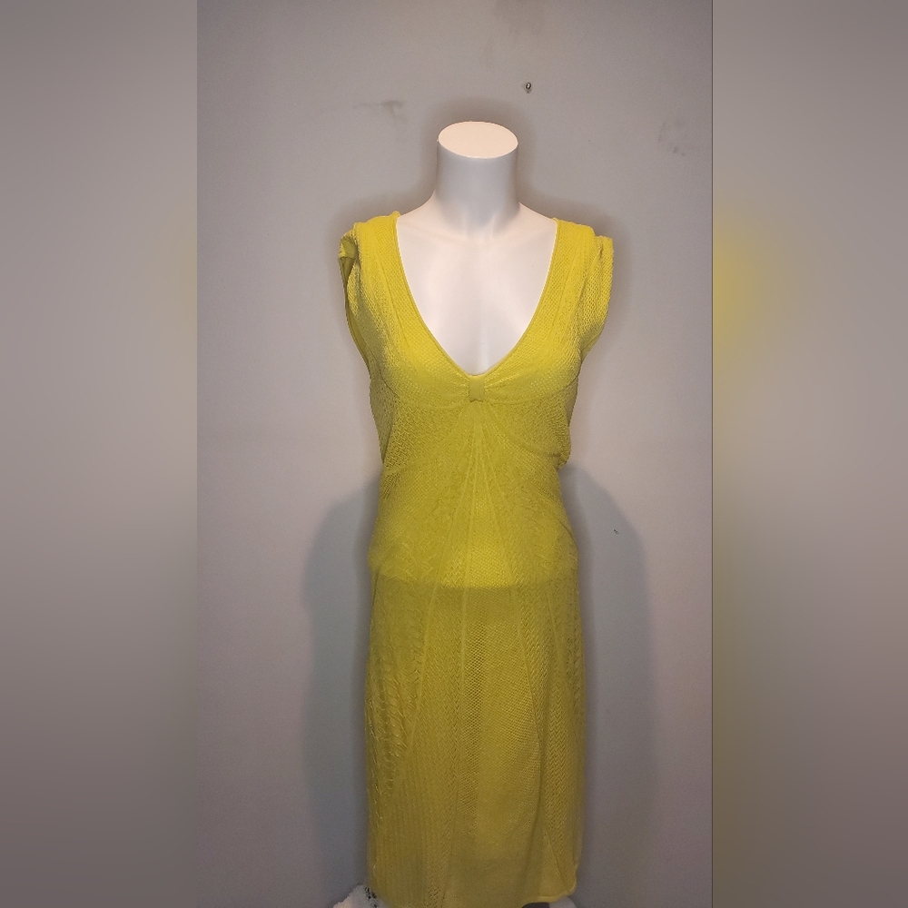 NWT CATHERINE MALANDRINO - Size M DRESS - In Yellow - Picture 1 of 8